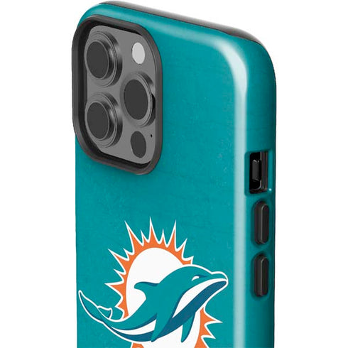 NFL Miami Dolphins Distressed- Aqua iPhone 15 Pro Max Impact Case